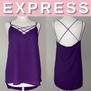 NEW Express Crisscross V-neck Strappy Tank,l; S
